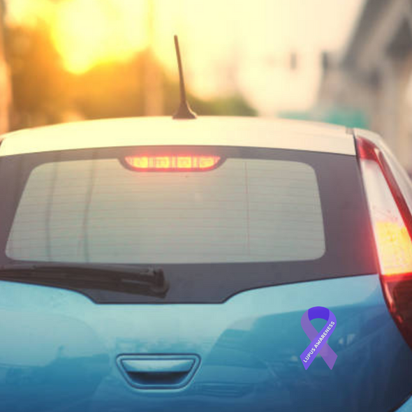 Lupus Awareness Ribbon Vinyl Car Sticker