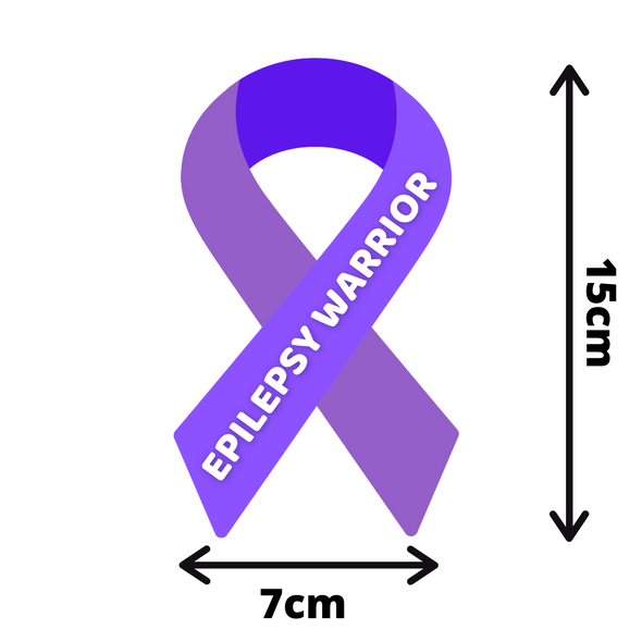 Epilepsy Warrior Ribbon Vinyl Car Sticker