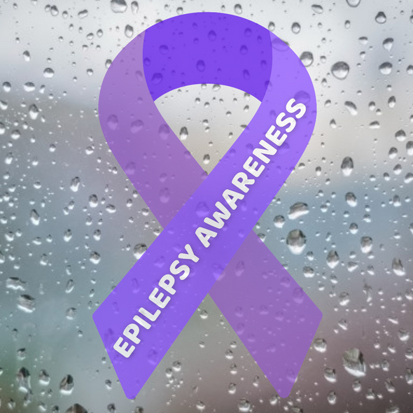 Epilepsy Awareness Ribbon Vinyl Car Sticker