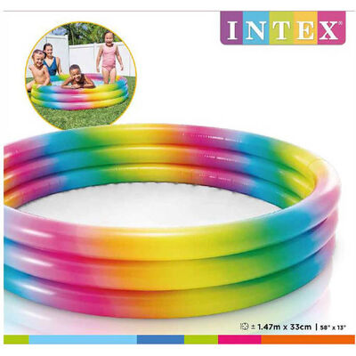 Intex Rainbow Ombre 3 Ring Pool (58” x 13”)