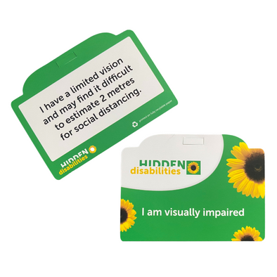 'I am Visually Impaired' ID Card for Sunflower Lanyard