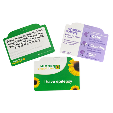 Epilepsy ID Card for Sunflower Lanyard
