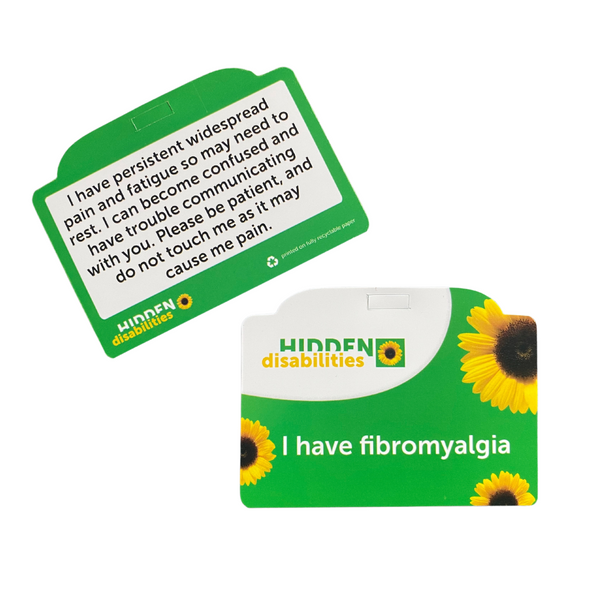 'I Have Fibromyalgia' ID Card for Sunflower Lanyard