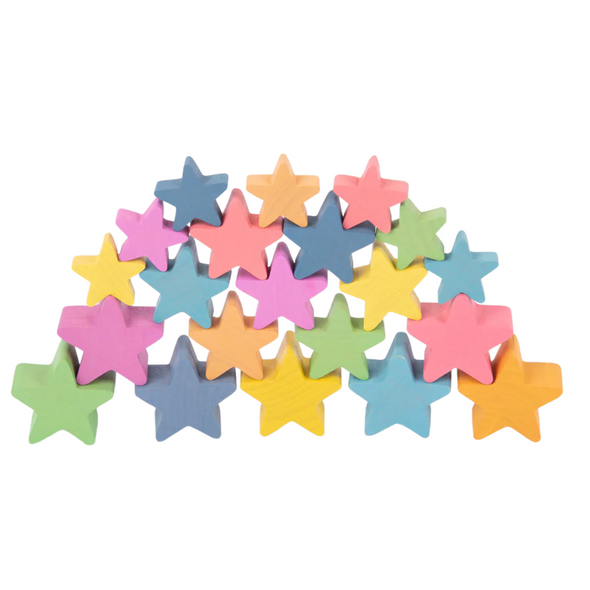 TickiT® Rainbow Wooden Stars (Set of 21)