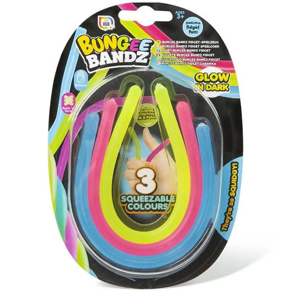 Glow Fidget Bungee Bandz - Pack of 3