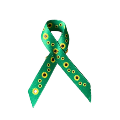 Sunflower Ribbon Pin Badge